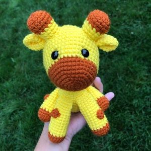 Handmade crochet baby giraffe